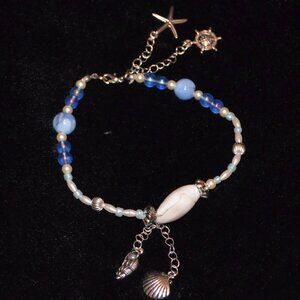 Siren Themed Anklet/Bracelet with Sea Themed Charms